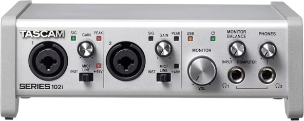 Tascam SERIES 102i MIDI 10 Giriş/2 Çıkış USB Ses Arabirimi  - Açılmış Kutu (Sıfır Kondisyon)
