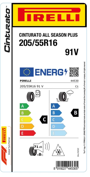 Pirelli 205/55R16 91V Cınturato All Season Plus 4 Mevsim C-B-71 Oto Lastiği (Üretim Yılı: 2025) - Resim 2