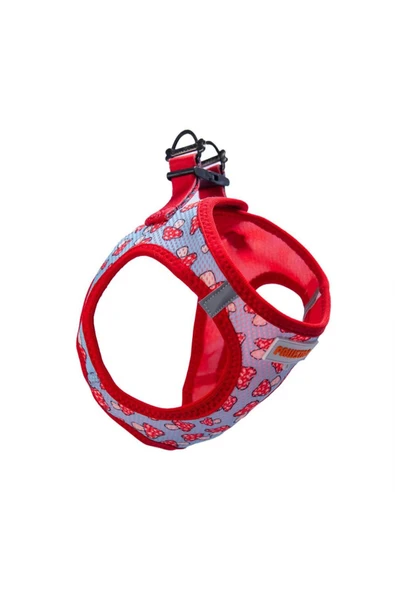 Pawstar Mushroom Air-mesh Göğüs Tasması Kedi Köpek Göğüs Tasması Mantar Desenli Köpek Tasması - 5