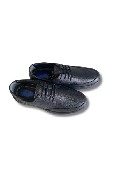 Belix Confort Bağcıklı Deri Erkek Ayakkabı 40-45 Siyah - 5