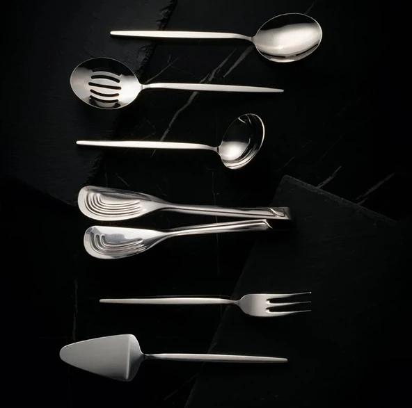 Fecra Luxe Silver 6 Parça Servis Seti Sade - 3