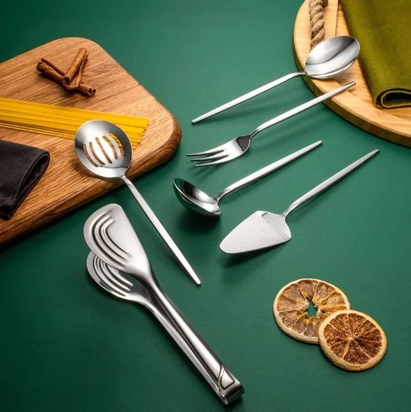 Fecra Luxe Silver 6 Parça Servis Seti Sade