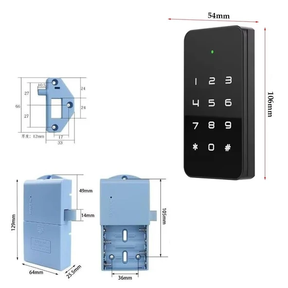 Ayt Powermaster PM-26728 RFID Ve Tuş Panelli Dijital Elektronik Kapı Dolap Kilidi 2'li Paket Şifrematik - 2