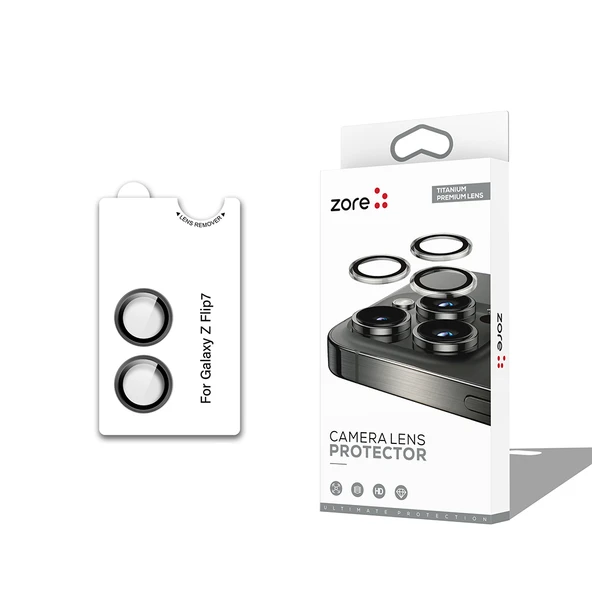 Galaxy Z Flip 7 Kamera Lens Koruyucu CL-12 Premium Safir Parmak İzi Bırakmayan Anti-Reflective Kamera Lens Koruyucu ürün görseli 1