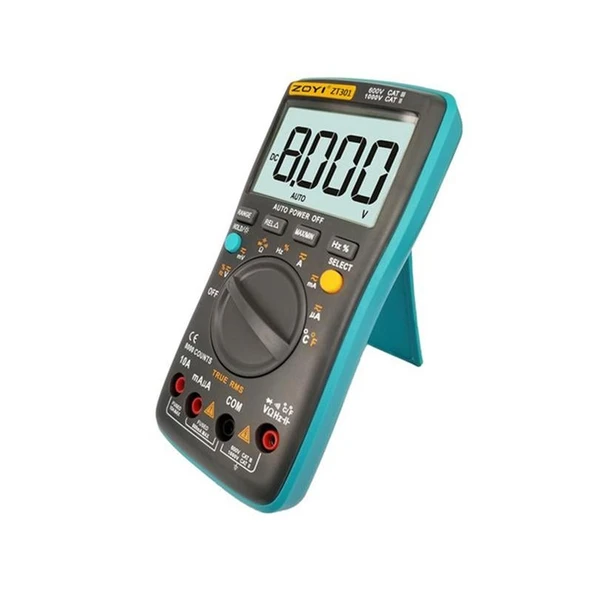 Ayt Zoyi ZT-301 Dijital Ölçü Aleti Multimetre Dc Ac Voltaj Akım Ölçer Ölçüm Cihazı