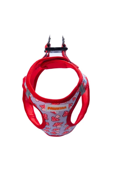 Pawstar Mushroom Air-mesh Göğüs Tasması Kedi Köpek Göğüs Tasması Mantar Desenli Köpek Tasması - 6