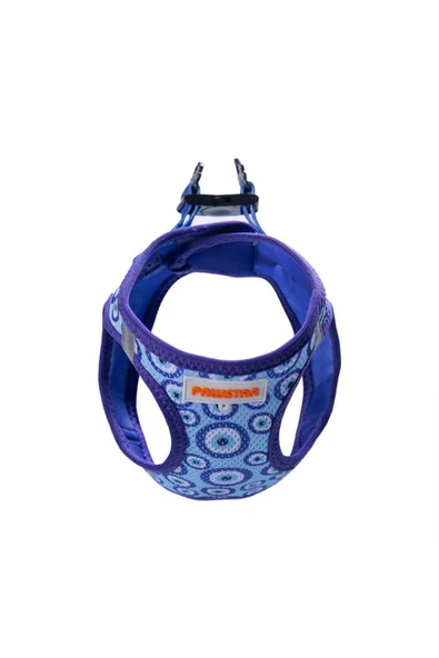 Pawstar Charm Air-mesh Göğüs Tasması Kedi Köpek Göğüs Tasması Nazar Boncuğu Desenli Köpek Tasması - Resim 5