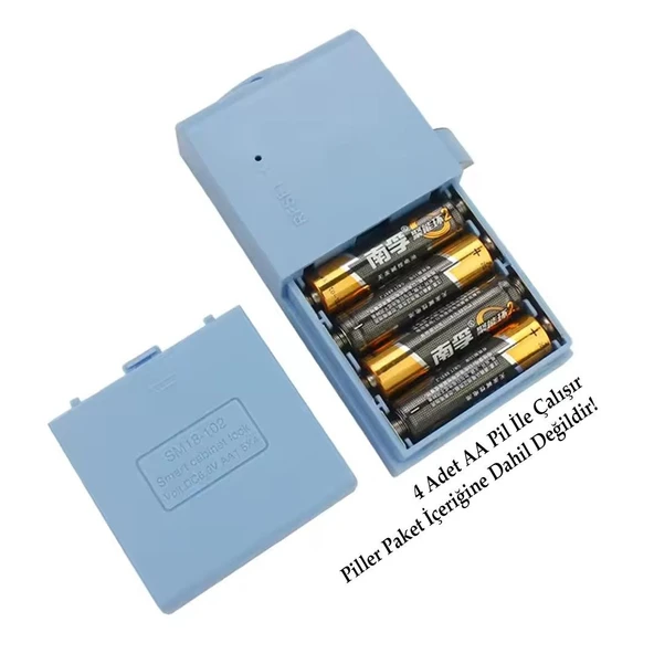 Ayt Powermaster PM-26724 Tuş Şifreli Siyah Çekmece Dolap Kilidi 2'li Paket Şifrematik Dolap Kilit - 3