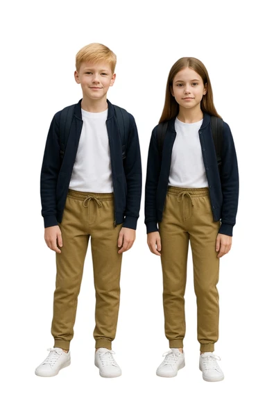 Beli Lastikli Erkek Çocuk Jogger Eşofman Altı - 4