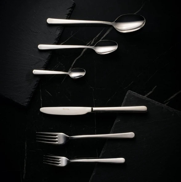 Fecra Royal 72 Parça Sade Çatal Kaşık Bıçak Takımı - 5