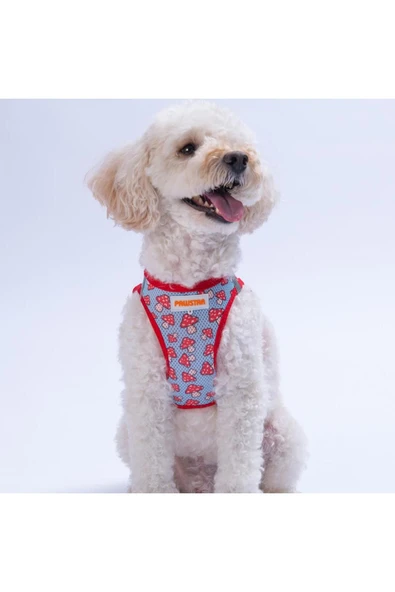 Pawstar Mushroom Air-mesh Göğüs Tasması Kedi Köpek Göğüs Tasması Mantar Desenli Köpek Tasması - 1