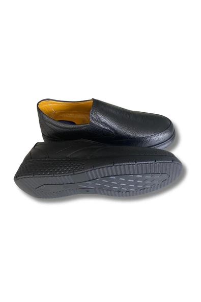 Belix Confort Bağcıksız Deri Erkek Ayakkabı 40-45 Siyah - 5