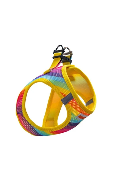 Pawstar Rainbow Air-mesh Göğüs Tasması Kedi Köpek Göğüs Tasması Gökkuşağı Desenli Köpek Tasması - 5