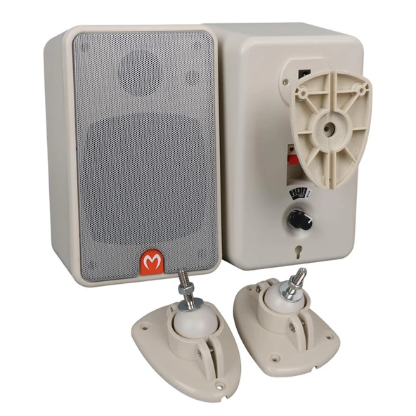 Magicvoice MV-21 10 CM 40 Watt Komütatörlü Hat Trafolu Beyaz Sütun Hoparlör 2'Li Okul Cami Konferans Salonu Hoparlörü - 4