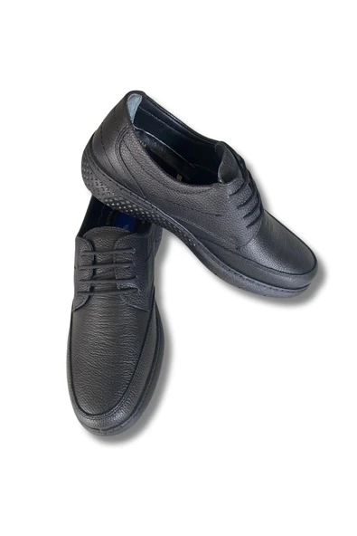 Belix Confort Bağcıklı Deri Erkek Ayakkabı 40-45 Siyah - 3