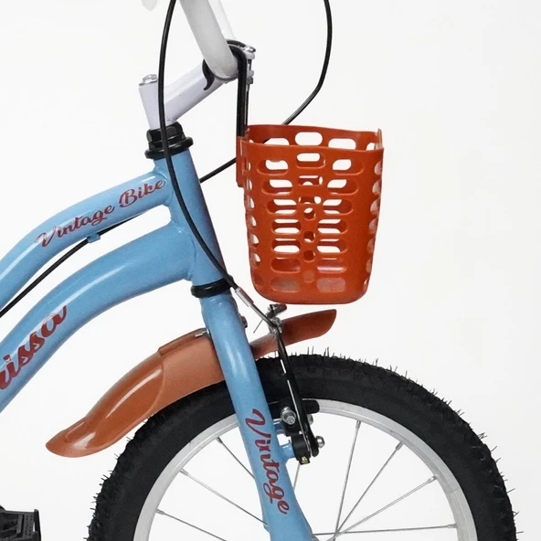 Xbyc 1689 Çocuk Bisikleti Ön Sepet Plastik 16-20 Jant Uyumlu Bisiklet Sepeti Kahverengi Renk - Resim 7