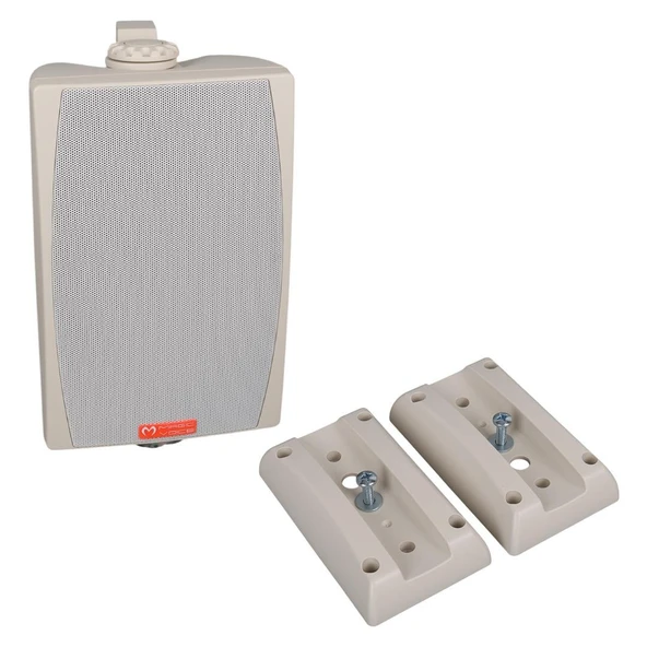 Magicvoice MV-03 16 CM 60 Watt Komütatörlü Hat Trafolu Beyaz Sütun Hoparlör 2'Li Okul Cami Konferans Salonu Hoparlörü - 3