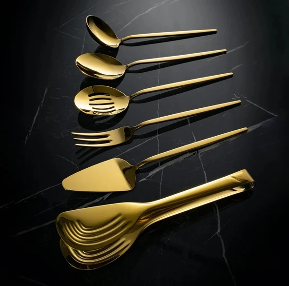 Fecra Luxe Gold 6 Parça Servis Set - 3