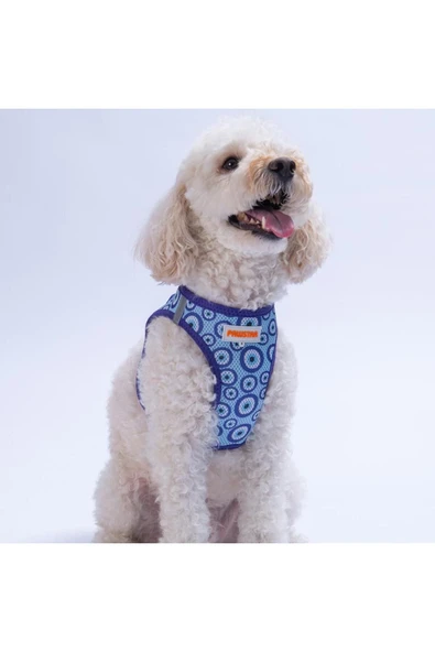 Pawstar Charm Air-mesh Göğüs Tasması Kedi Köpek Göğüs Tasması Nazar Boncuğu Desenli Köpek Tasması ürün görseli