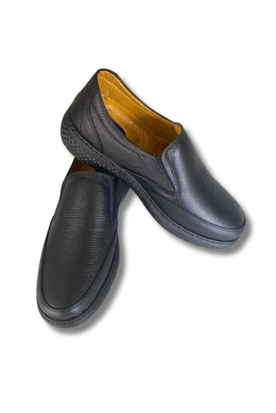 Belix Confort Bağcıksız Deri Erkek Ayakkabı 40-45 Siyah - 3