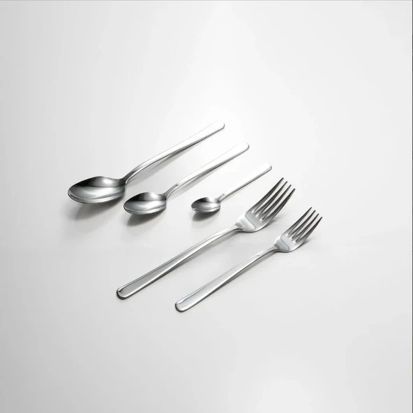 Fecra Royal 60 Parça Sade Çatal Kaşık Bıçak Takımı - 4