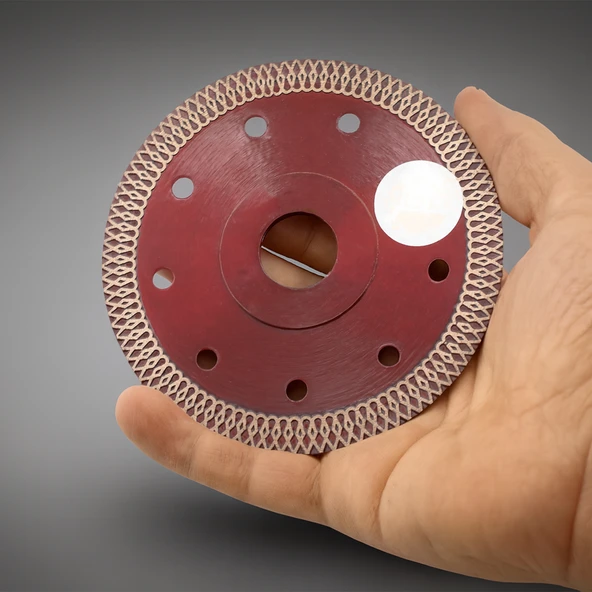 115x22.23 mm 4.5 İnç Turbo Kanallı Elmas Testere Kesim Kesici Çapaksız Seramik Mermer Granit Diski - Resim 3