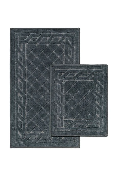 SENAX Baklava Desenli 2'li Banyo Paspas Seti - %100 Pamuk ürün görseli 1