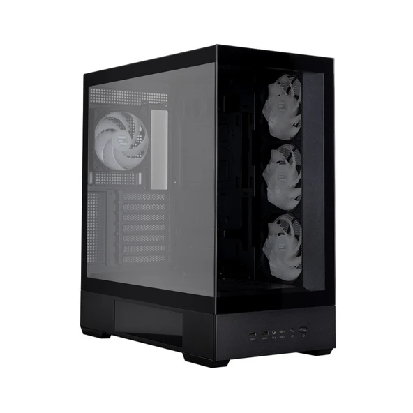 ZALMAN P40 DS BLACK ATX MID TOWER SIYAH KASA 2 X USB 3.0, 1 X USB Type-C,1 X Mikrofon, 1 X Kulaklık, 4x 120mm ARGB Fan - Resim 2
