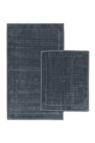 SENAX Ekose Desenli 2'li Banyo Paspas Seti - %100 Pamuk ürün görseli 1