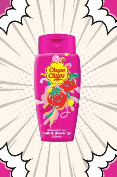 Chupa Chups Banyo Ve Duş Jeli 300ml Çilek Bath & Shower Gel - 4