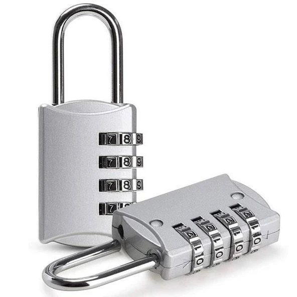 Ayt Powermaster PM-24698 4 Haneli Güvenlik Kilidi Şifreli Asma Kilit Bisiklet Scooter Uyumlu