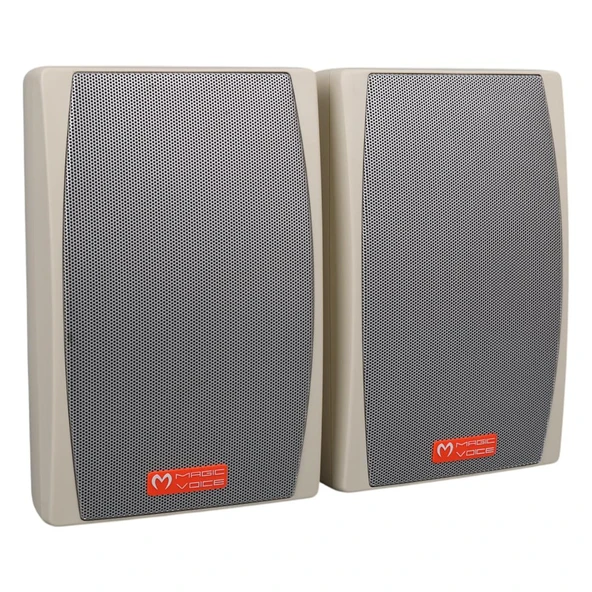 Magicvoice MV-24 13 CM 50 Watt Komütatörlü Hat Trafolu Beyaz Sütun Hoparlör 2'Li Okul Cami Konferans Salonu Hoparlörü - 2
