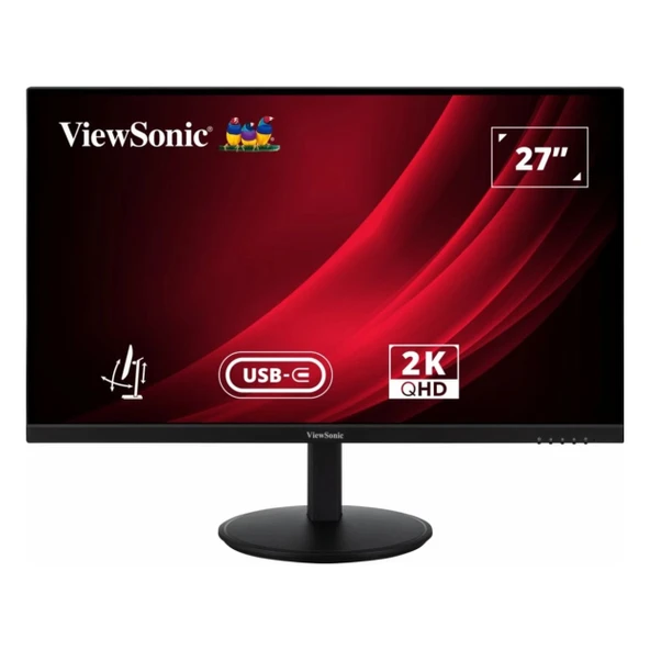 ViewSonic VG2709-2K-MHDU-2 27" 100Hz 4Ms HDMI+DP+USB-C HDR WQHD IPS Pivot Vesa Monitör ürün görseli 1