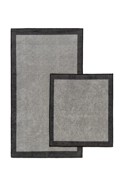 SENAX Kazayağı Desen 2'li Banyo Paspas Seti - Dijital Baskılı ürün görseli 1