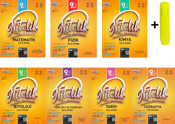Nitelik 9.sınıf Tüm Dersler Soru Kitabı Seti Beceri Temelli Yeni 7 Kitap - 1
