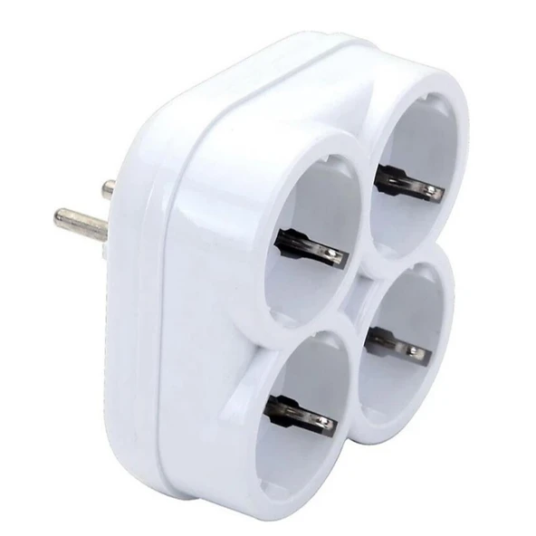 Ayt De-Pa 10004 Topraklı 16 Amper 250 Volt Beyaz 4'lü Çok Amaçlı Golyat Priz Çoklayıcı Çoğaltıcı