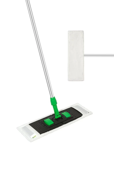 SENAX Plastik Aparatlı Mikrofiber Peluş Mop Bezi – 50 Cm Cepli Beyaz Mop, Yüksek Emicili ürün görseli