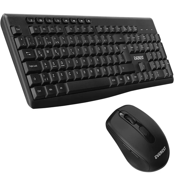 Everest KM-719 Siyah 2İn1 Kablosuz Q Multimedia Klavye + Mouse Set - 3