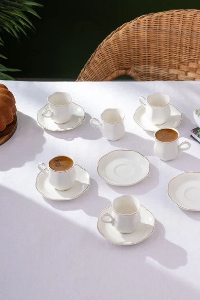 İSTANBUL PORSELEN Rana 6'lı Kahve Fincan Takımı - 7