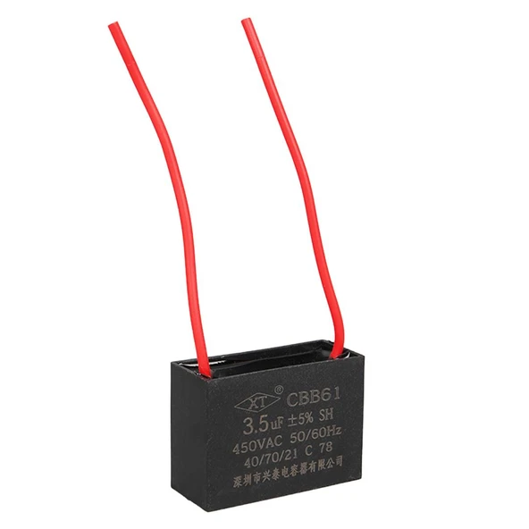 Ayt 3.5 Uf 450 V Siyah Kablolu Kare Tip Kutupsuz Kondansatör - 2