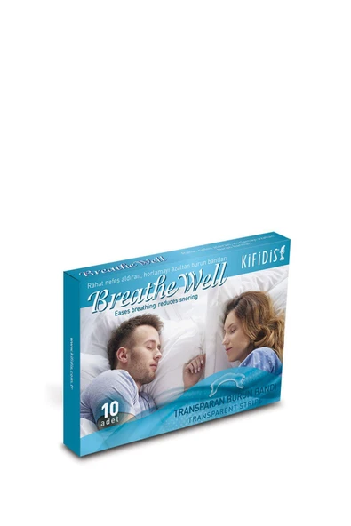 Kifidis BreatheWell Trasparan Burun Bandı Yetişkin 10 Adet - 1