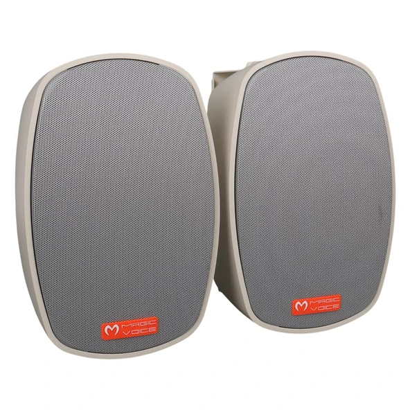 Magicvoice MV-22 12 CM 40 Watt Komütatörlü Hat Trafolu Beyaz Sütun Hoparlör 2'Li Okul Cami Konferans Salonu Hoparlörü - 2