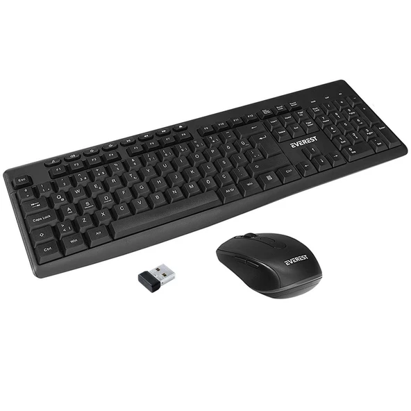 Everest KM-719 Siyah 2İn1 Kablosuz Q Multimedia Klavye + Mouse Set - 2