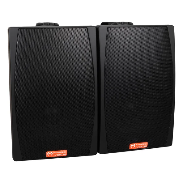 Magicvoice MV-03 16 CM 60 Watt Komütatörlü Hat Trafolu Siyah Sütun Hoparlör 2'Li Okul Cami Konferans Salonu Hoparlörü - 2