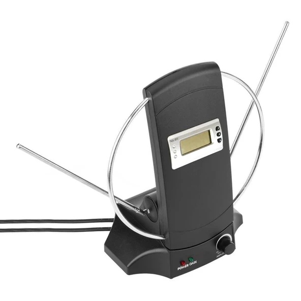 Powermaster SG-029A Saatli UHF VHF TV Üstü Anten İç Mekan TV Anteni Karasal Yükselticili Tüplü Tv Anteni - 3