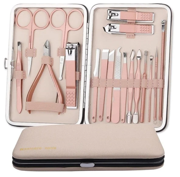 Ayt Sunup SN-27097 Paslanmaz Çelik 18in1 Profesyonel Manikür Tırnak Bakım Seti - 4