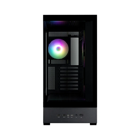 ZALMAN P40 DS BLACK ATX MID TOWER SIYAH KASA 2 X USB 3.0, 1 X USB Type-C,1 X Mikrofon, 1 X Kulaklık, 4x 120mm ARGB Fan - Resim 6