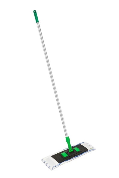 SENAX Mavi-beyaz Mikrofiber Peluş Mop Bezi – 40 Cm, Saplı, Cepli, Yüksek Emicili - Resim 3