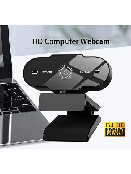CoverZone Webcam 1080P USB Kablolu Tak Çalıştır Konferans Kamera Dahili Mikrofon Chat Görüntülü Sohbet Yayın Kamerası Hd Video Web Kamerası A6 Web Cam (A6) ürün görseli