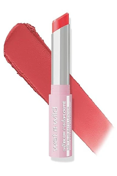 WET N WİLD Soft Blur Mat Ruj, Kadifemsi Yarı Şeffaf Katmanlı Renk, Yumuşak Mat Pudra Bitiş Matte Lipstick - 1